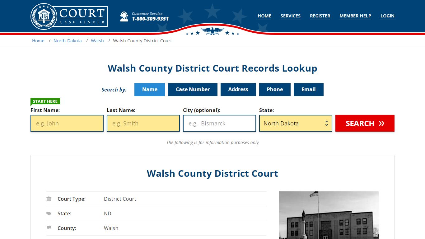 Walsh County District Court Records Lookup - CourtCaseFinder.com